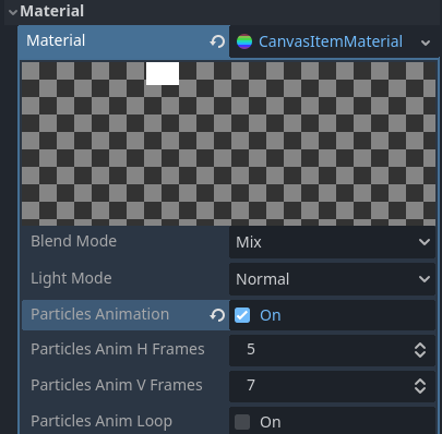 为示例翻页纹理配置 CanvasItemMaterial
