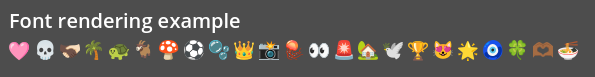 为标签添加 Emoji 字体后的正确外观